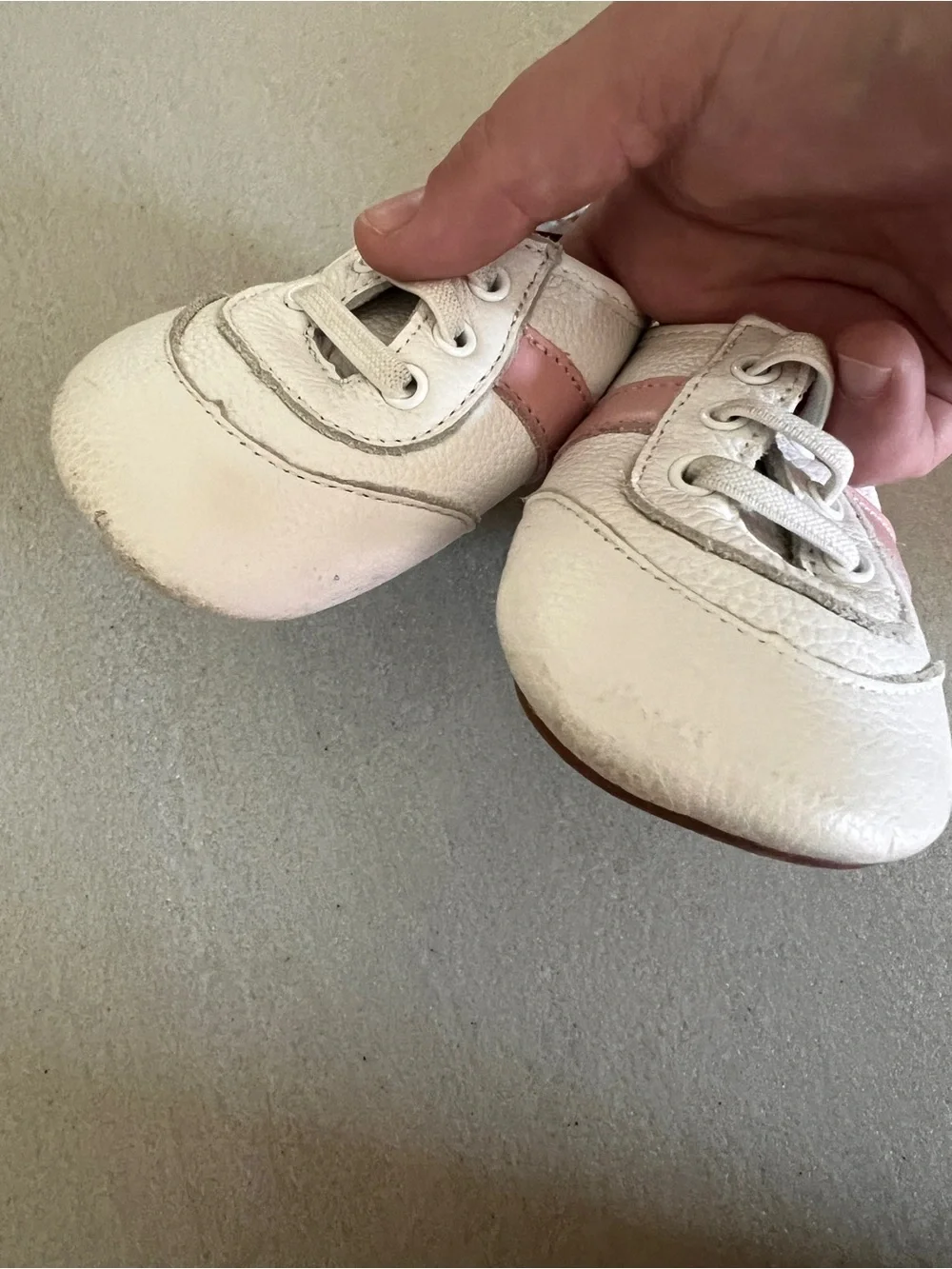 Little Love Bug White and Pink Kids Slip On Sneakers